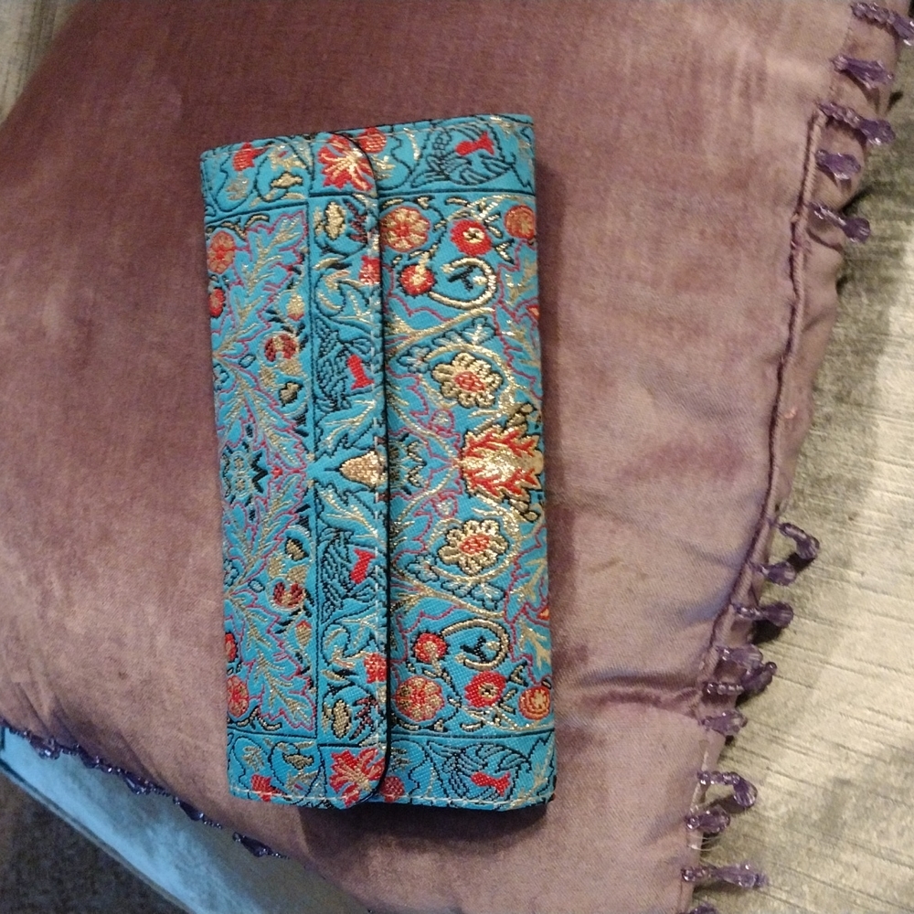 Wallet, New, Brocade Fabric